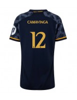 Real Madrid Eduardo Camavinga #12 Vieraspaita Naisten 2023-24 Lyhythihainen
